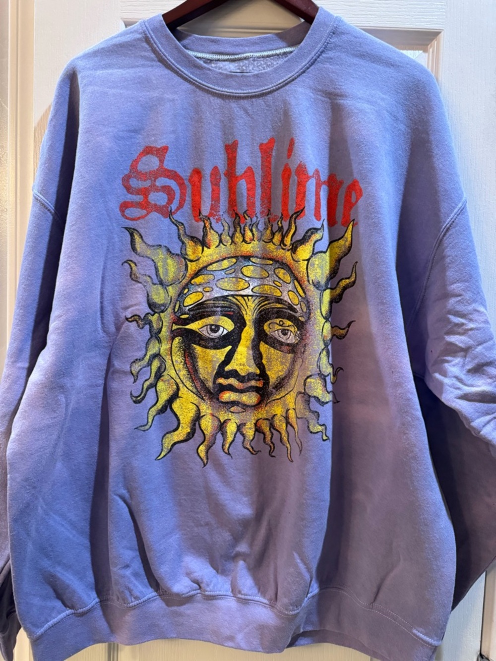 Sun Graphic Lavender Crewneck Sweatshirt